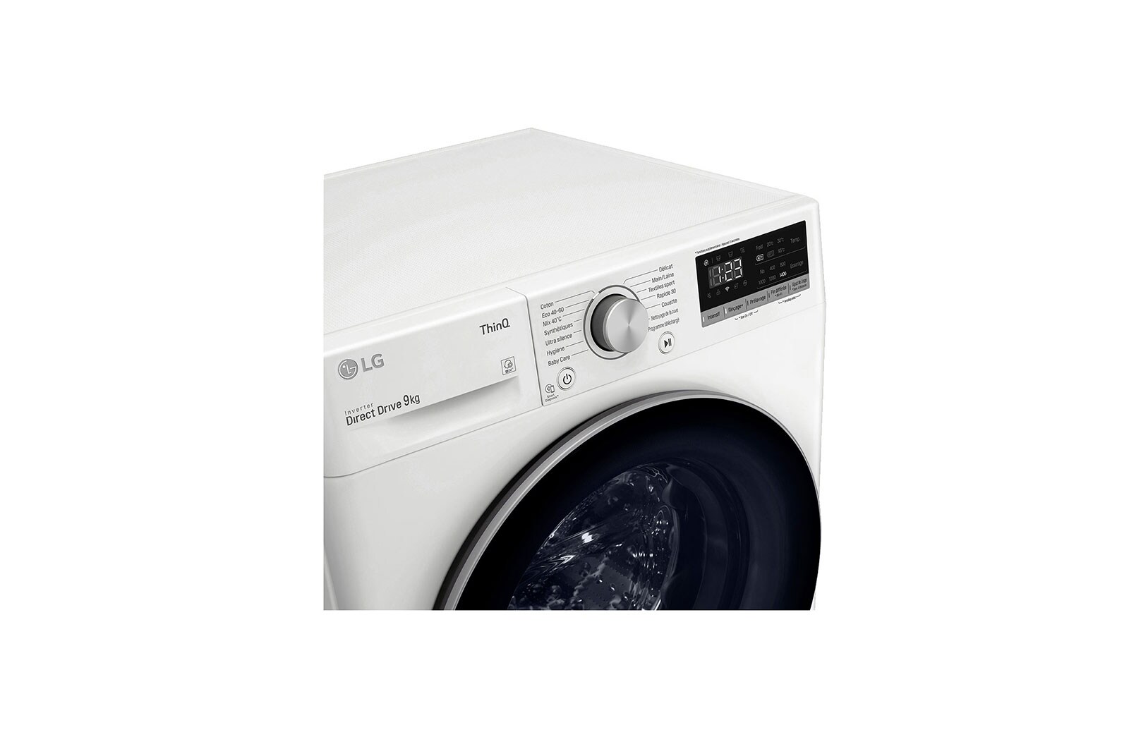 LG Lave-linge 9 KG - 59L | AI Direct Drive™ | Moteur Direct Drive™ garanti 10 ans |  6 Motion™ | Synchronisation via WIFI | 52/75dB | D, LG F94N41WH