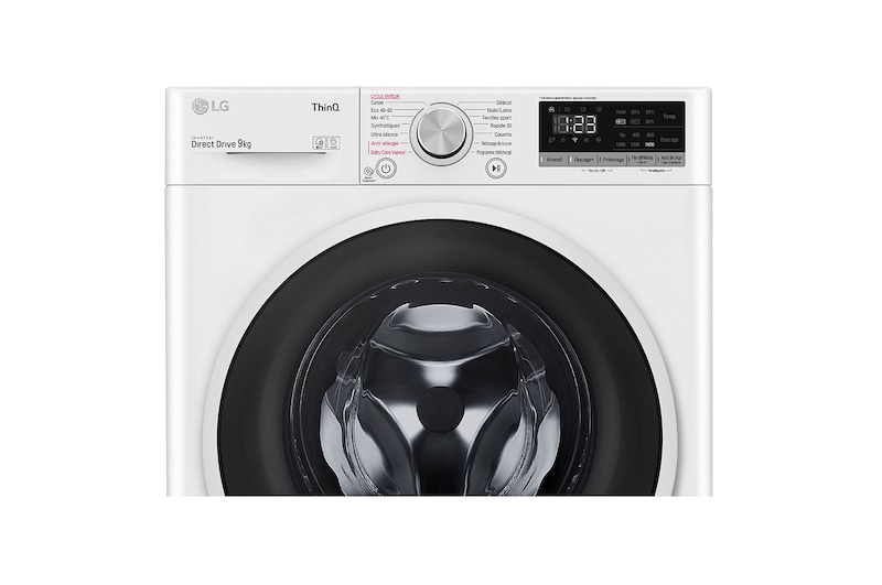 LG Lave-linge 9 KG - 59L | AI Direct Drive™ | Moteur Direct Drive™ garanti 10 ans |  6 Motion™ | Steam™ | 52/75dB | D, LG F94N4TWHS