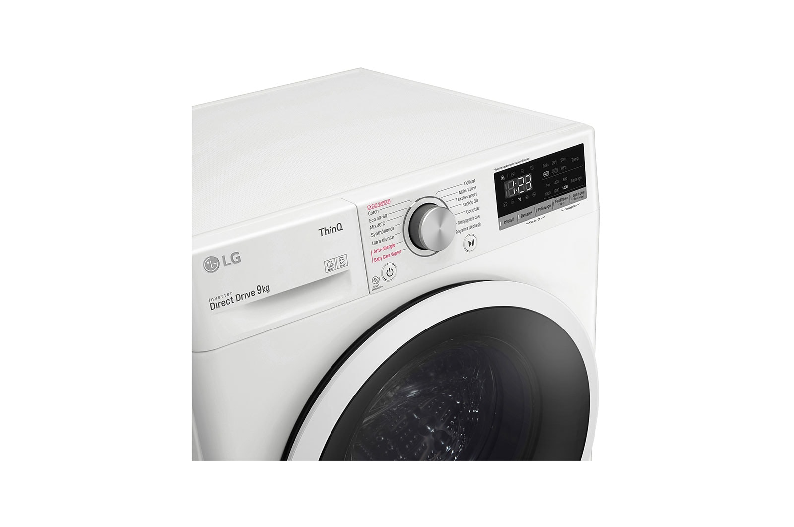 LG Lave-linge 9 KG - 59L | AI Direct Drive™ | Moteur Direct Drive™ garanti 10 ans |  6 Motion™ | Steam™ | 52/75dB | D, LG F94N4TWHS
