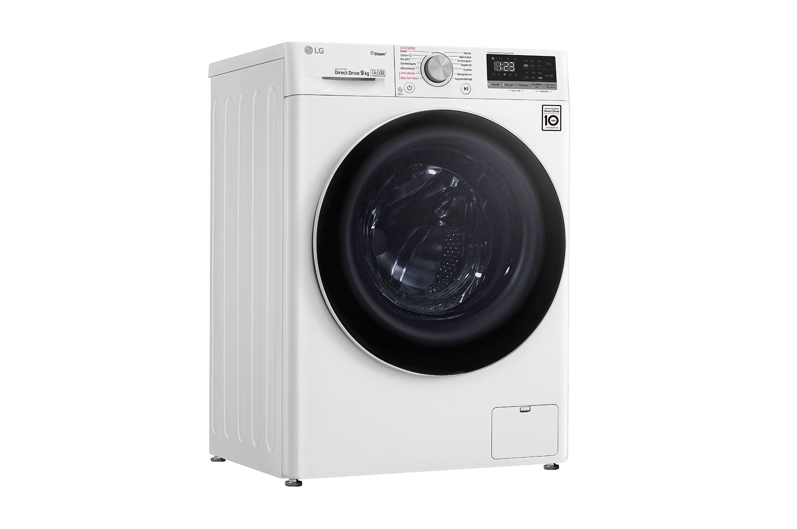 LG Lave-linge 9 KG | 6 Motion Direct Drive™ | Moteur Direct Drive™ garanti 10 ans | AI DD | Steam | 52/75dB, LG F94N51WHSB