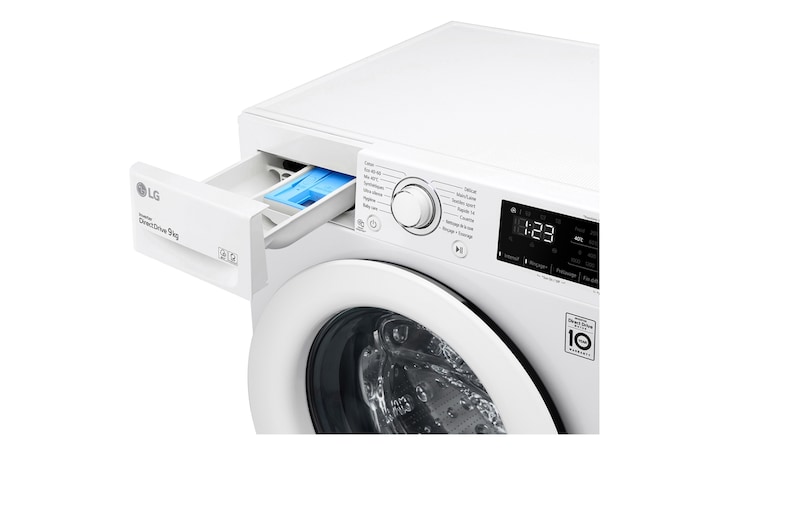 LG Lave-linge 9 kg - 68L | AI Direct Drive™ | Moteur Direct Drive™ garanti 10 ans, LG F94V33WH