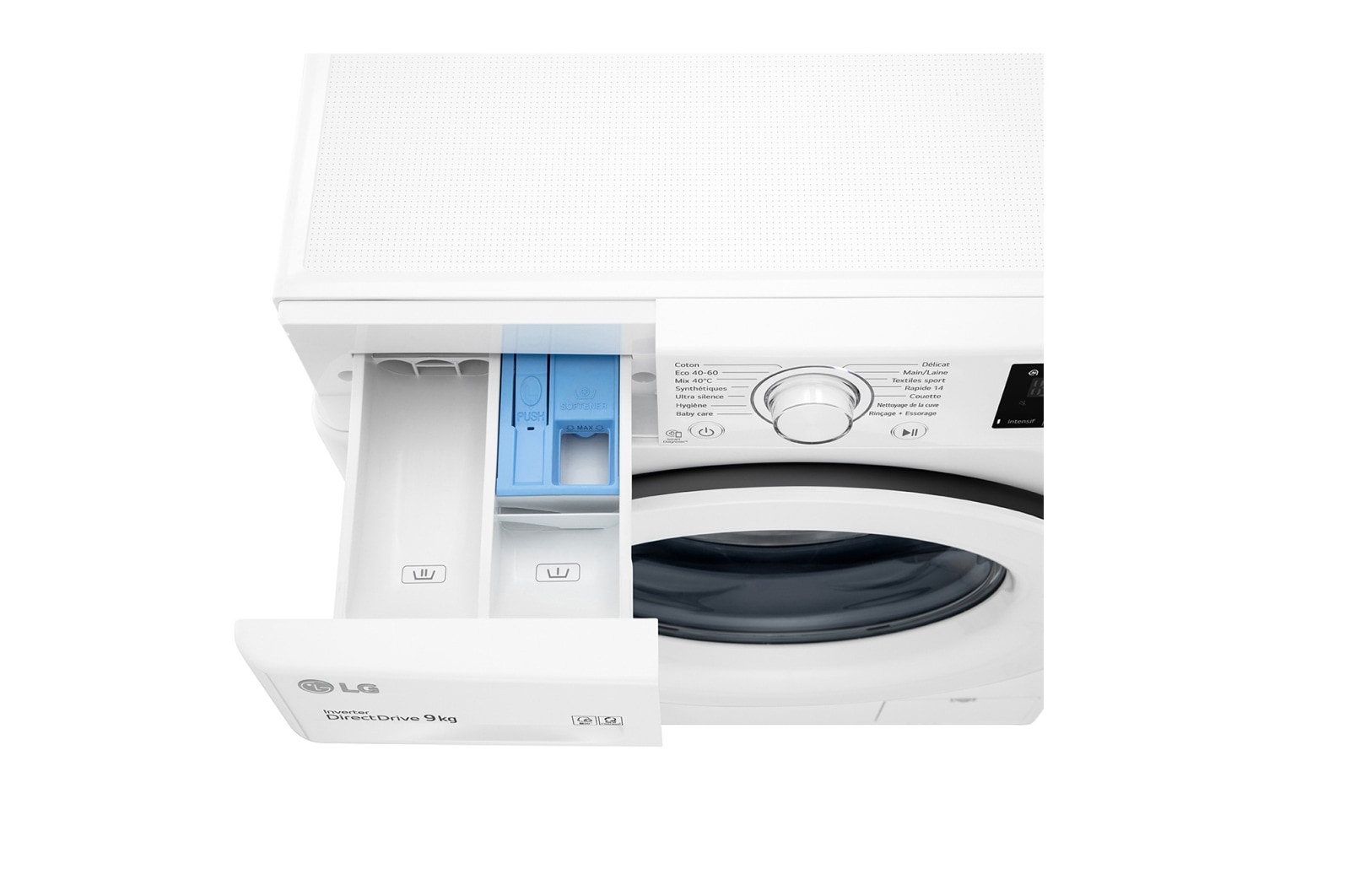 LG Lave-linge 9 kg - 68L | AI Direct Drive™ | Moteur Direct Drive™ garanti 10 ans, LG F94V33WH