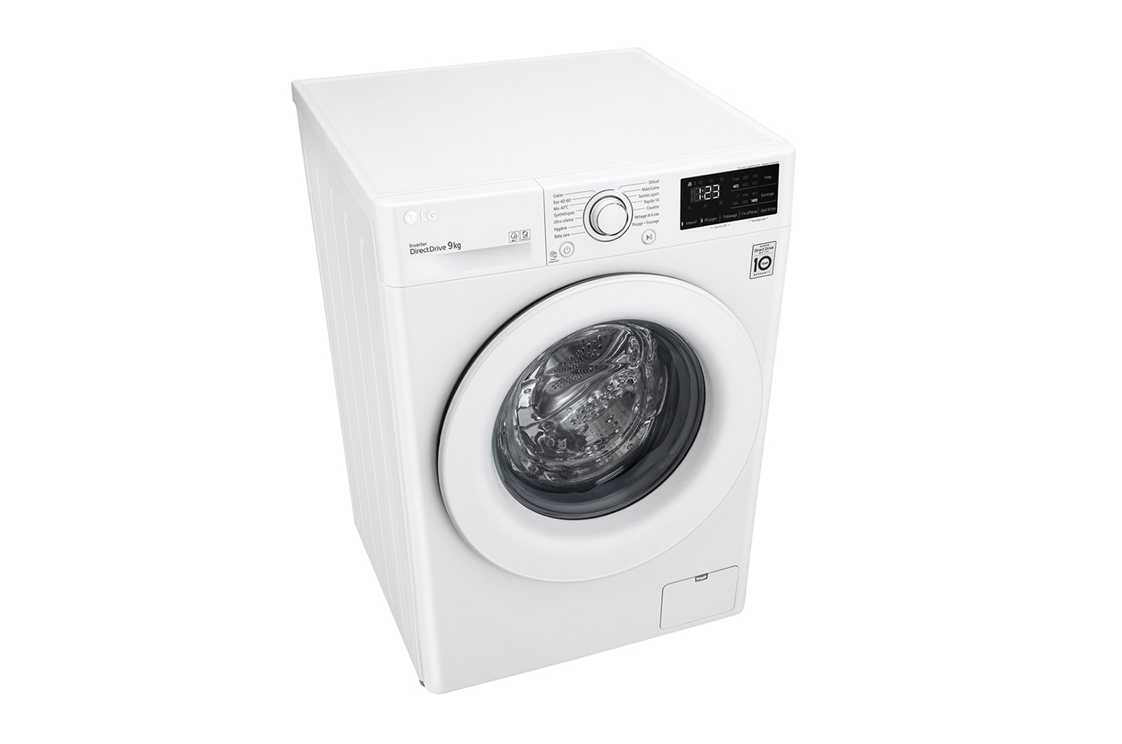 LG Lave-linge 9 kg - 68L | AI Direct Drive™ | Moteur Direct Drive™ garanti 10 ans, LG F94V33WH