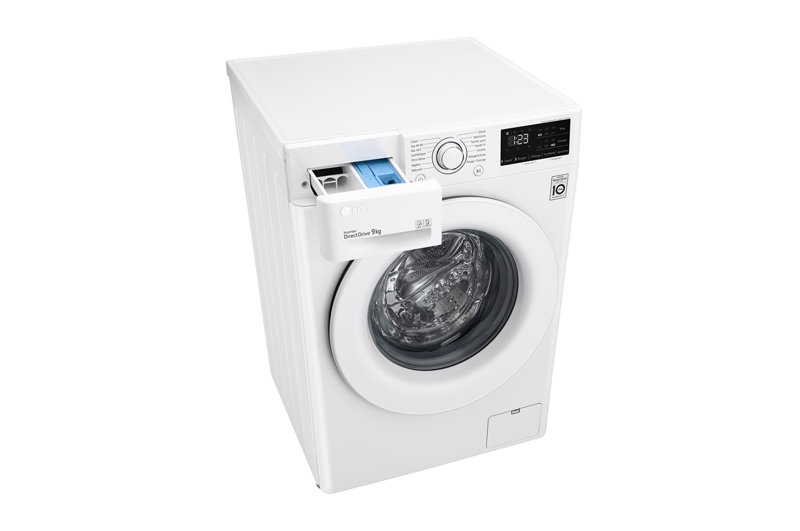 LG Lave-linge 9 kg - 68L | AI Direct Drive™ | Moteur Direct Drive™ garanti 10 ans, LG F94V33WH