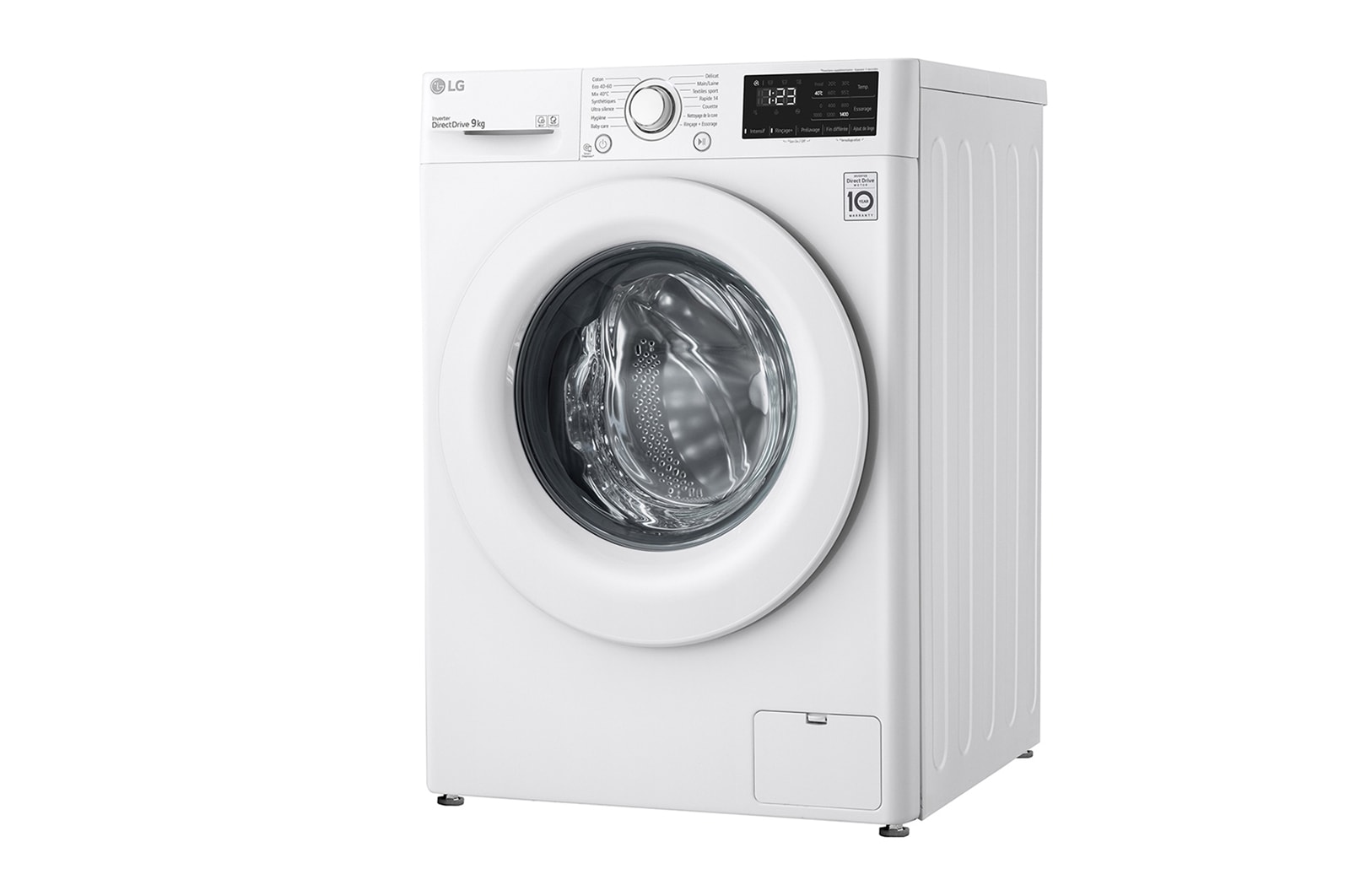 LG Lave-linge 9 kg - 68L | AI Direct Drive™ | Moteur Direct Drive™ garanti 10 ans, LG F94V33WH