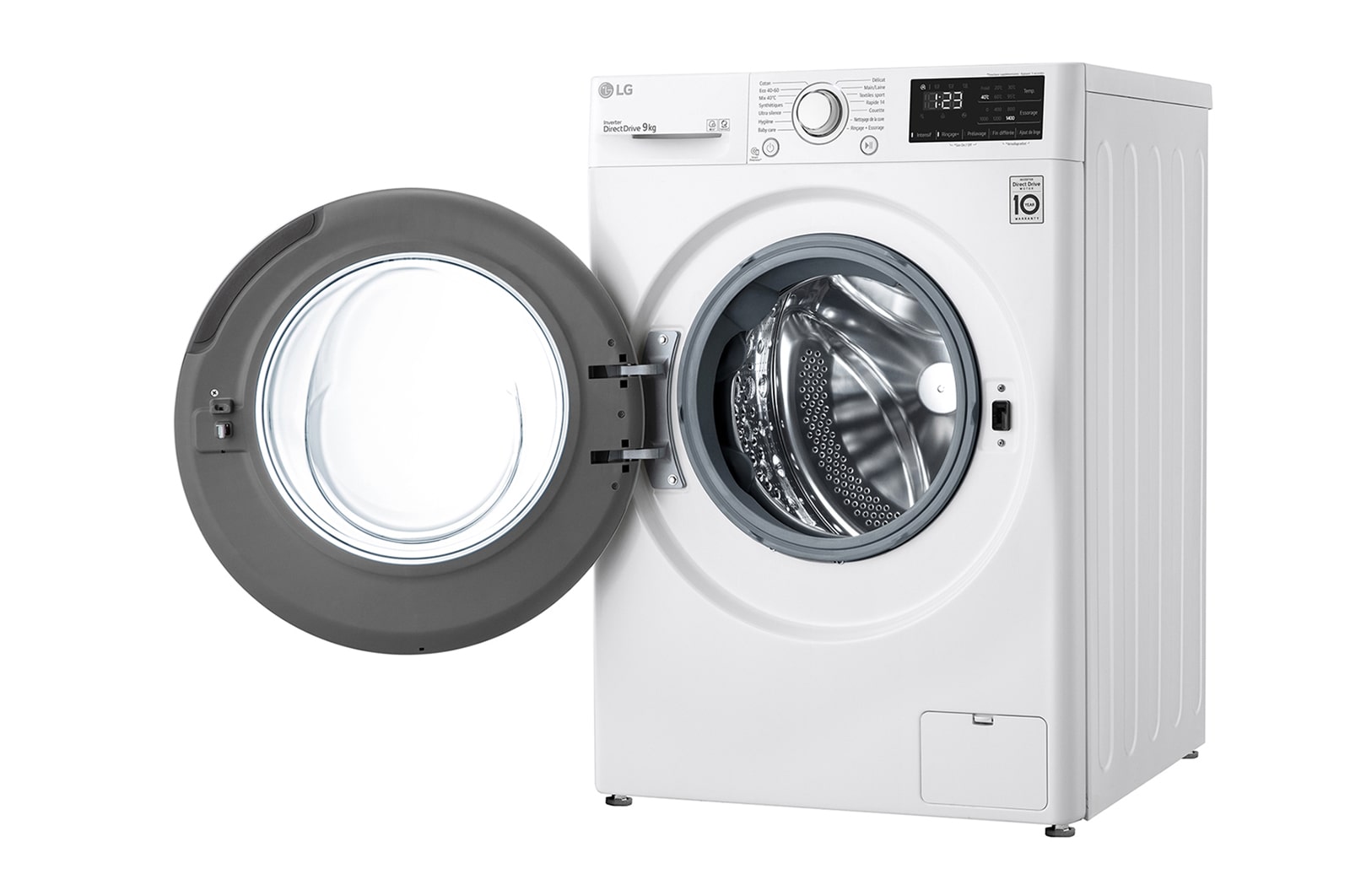 LG Lave-linge 9 kg - 68L | AI Direct Drive™ | Moteur Direct Drive™ garanti 10 ans, LG F94V33WH