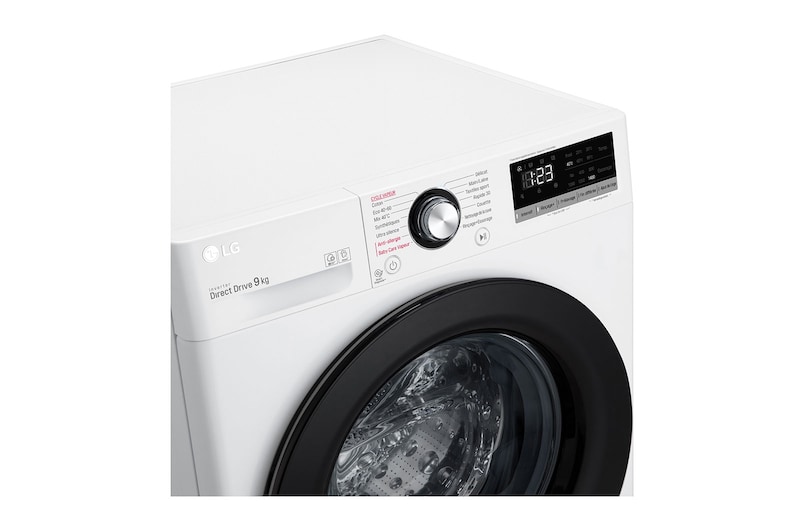 LG Lave-linge 9 kg - 68L | AI Direct Drive™ | Moteur Direct Drive™ garanti 10 ans, LG F94V35WHS