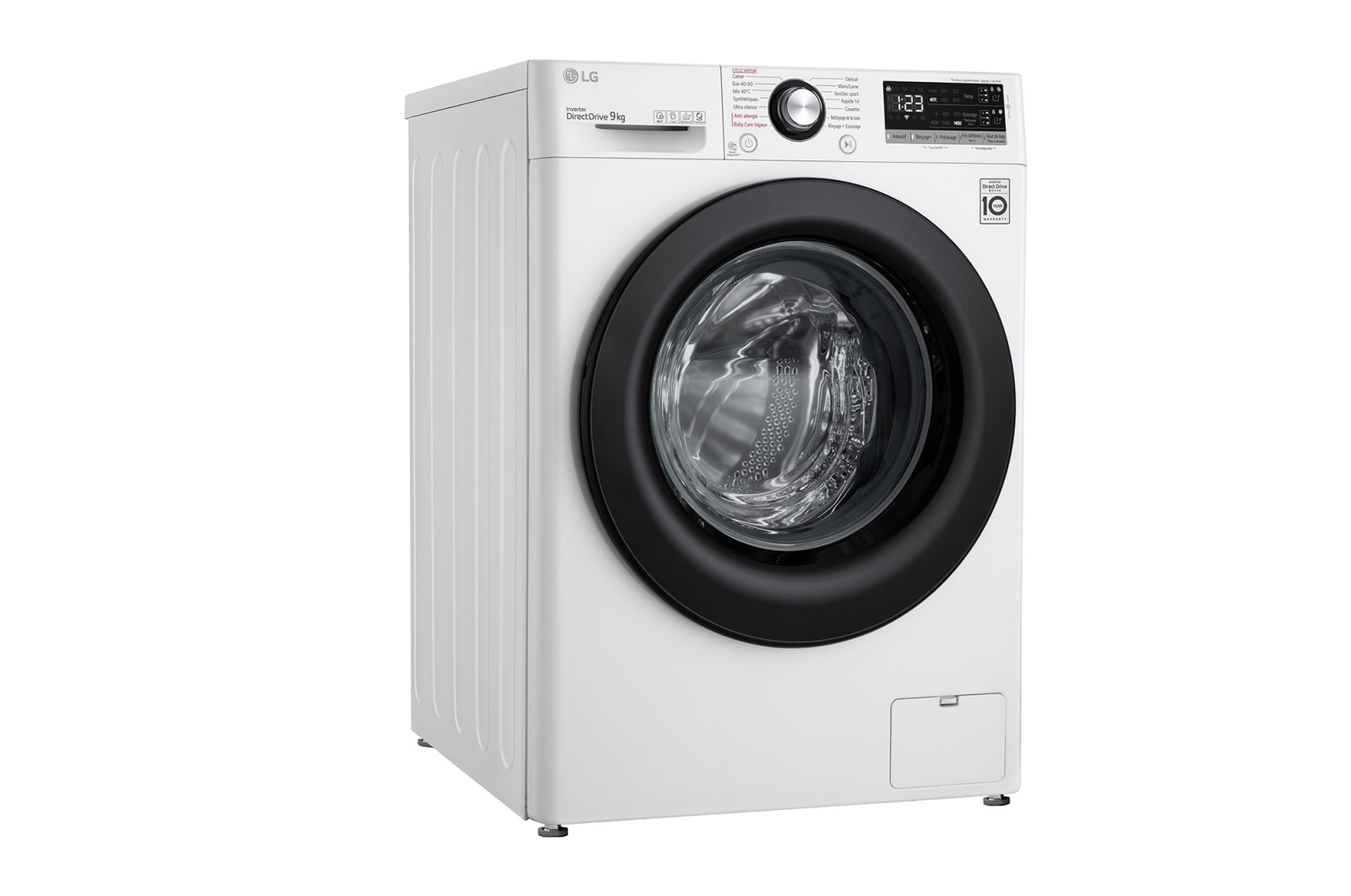 LG Lave-linge 9kg - 68L | Moteur intelligent AI Direct Drive™ garanti 10 ans | Dosage automatique ezDispense™, LG F94V35WHSA