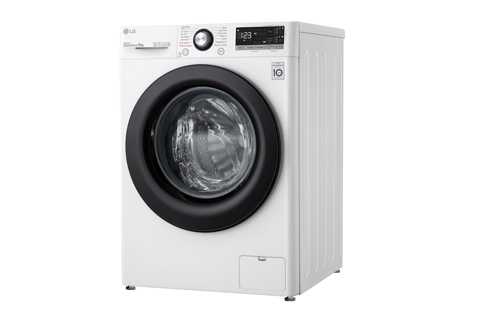 LG Lave-linge 9kg - 68L | Moteur intelligent AI Direct Drive™ garanti 10 ans | Dosage automatique ezDispense™, LG F94V35WHSA