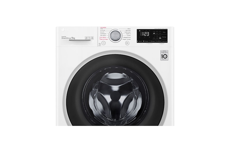 LG Lave-linge 9 kg - 68L | AI Direct Drive™ | Moteur Direct Drive™ garanti 10 ans, LG F94V37WHS