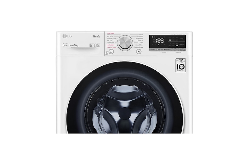 LG  Lave-linge 9 kg - 68L | AI Direct Drive™ | Moteur Direct Drive™ garanti 10 ans, LG F94V40WHS