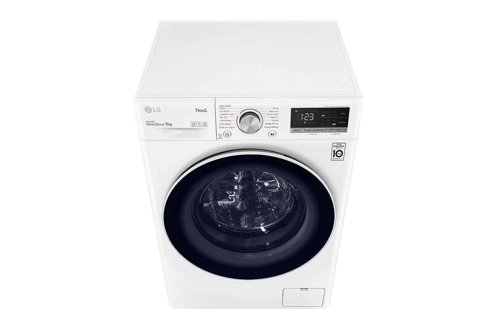 LG  Lave-linge 9 kg - 68L | AI Direct Drive™ | Moteur Direct Drive™ garanti 10 ans, LG F94V40WHS