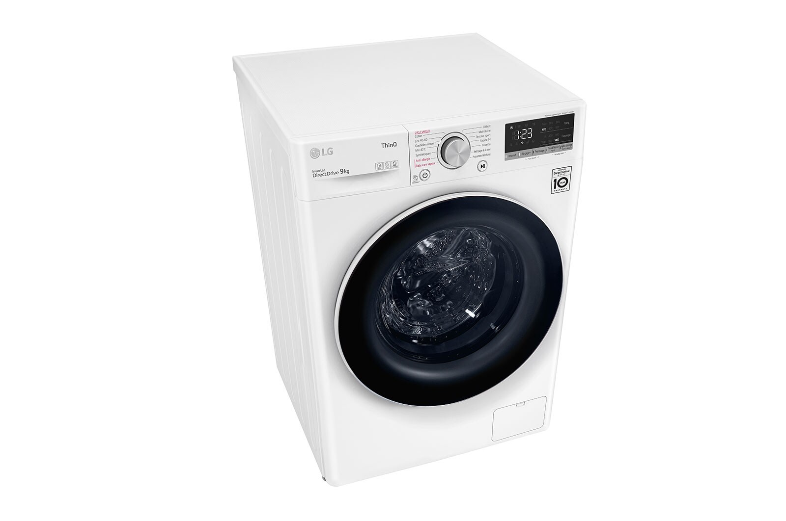 LG  Lave-linge 9 kg - 68L | AI Direct Drive™ | Moteur Direct Drive™ garanti 10 ans, LG F94V40WHS