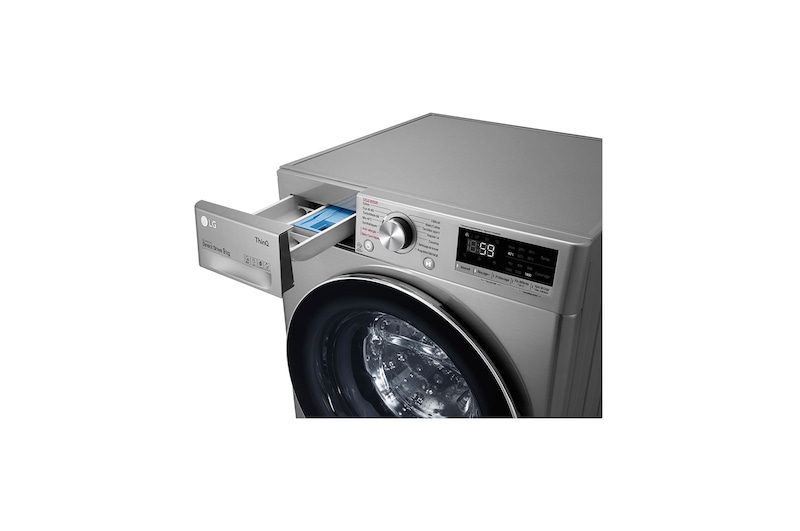 LG Lave-linge 9 KG - 68L | AI Direct Drive™ | Moteur Direct Drive™ garanti 10 ans | TurboWash™ | 6 Motion™ | Steam™ | 54/71dB | B, LG F94V52IXS