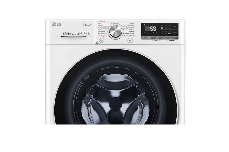 LG Lave-linge 9 KG - 68L | 6 Motion Direct Drive™ | Moteur Direct Drive™ garanti 10 ans | AI DD | Steam + | 54/71dB | A+++(-40%) , LG F94V71WHS