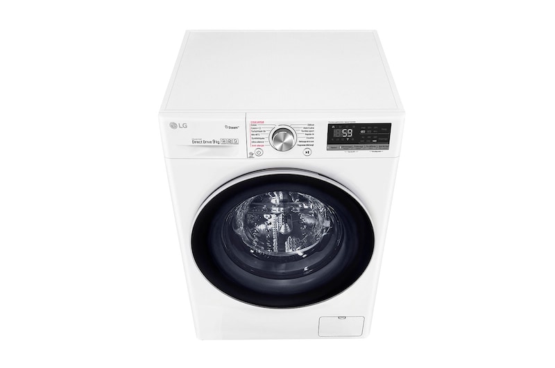 LG Lave-linge 9 KG - 68L | 6 Motion Direct Drive™ | Moteur Direct Drive™ garanti 10 ans | AI DD | Steam + | 54/71dB | A+++(-40%) , LG F94V71WHS