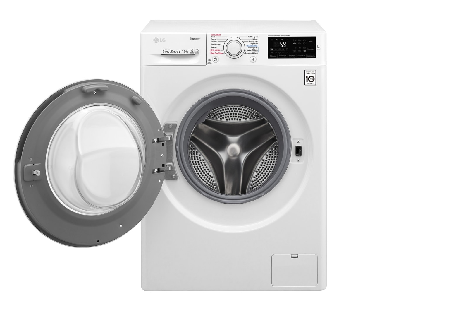 LG Lavante-séchante 9/5KG | 6 Motion Direct Drive™ | Smart Diagnosis™ | Moteur Direct Drive™ – Garanti 10 ans, LG F954J60WRS