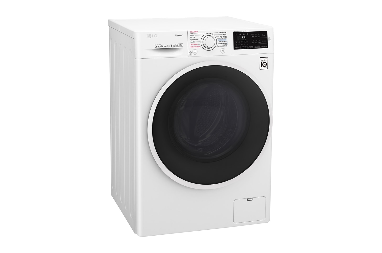 LG Lavante-séchante 9/5KG | 6 Motion Direct Drive™ | Smart Diagnosis™ | Moteur Direct Drive™ – Garanti 10 ans, LG F954J60WRS