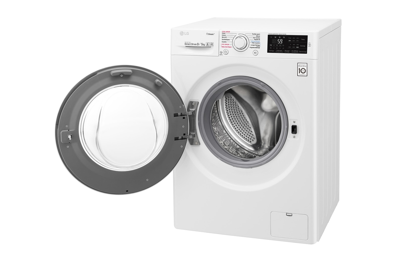 LG Lavante-séchante 9/5KG | 6 Motion Direct Drive™ | Smart Diagnosis™ | Moteur Direct Drive™ – Garanti 10 ans, LG F954J60WRS