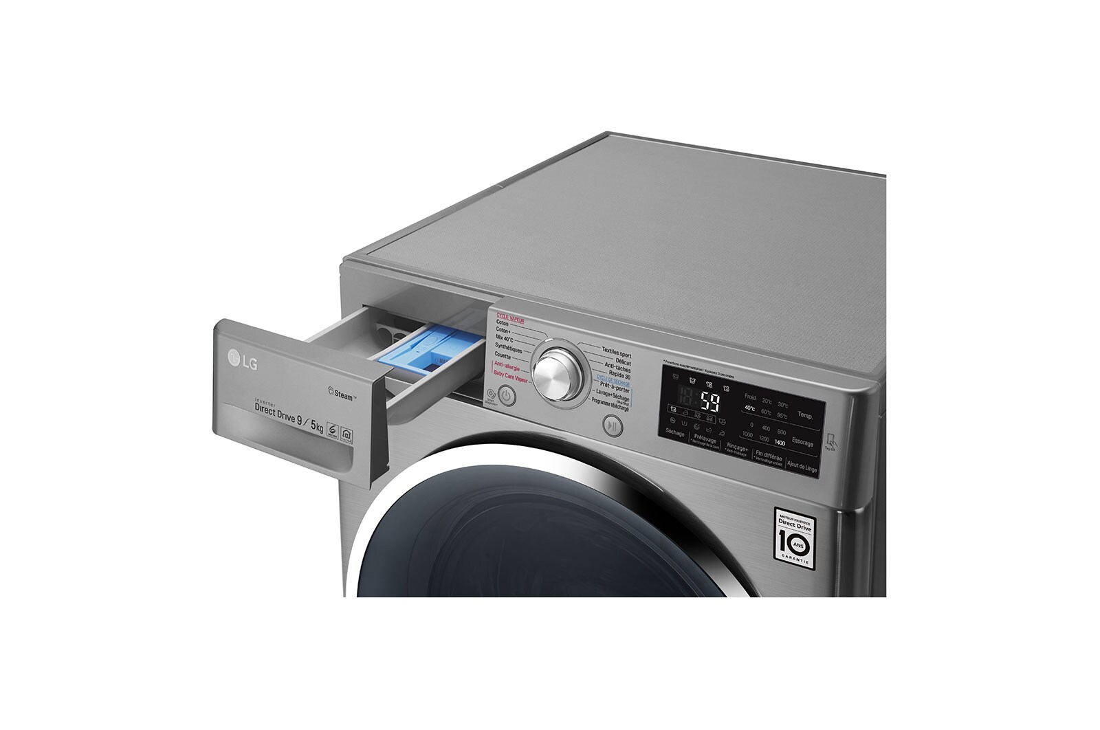 LG Lavante-séchante 9/5KG | 6 Motion Direct Drive™ | Moteur Direct Drive™ garanti 10 ans |  A, LG F954J62IXS