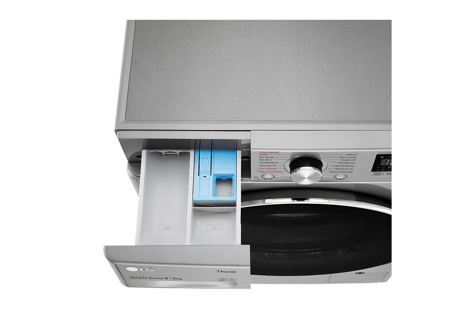 LG Lavante-séchante 9/5 kg - 59L | AI Direct Drive™ | Smart Diagnosis™  I Moteur Direct Drive™ garanti 10 ans, LG F954N42IXRS