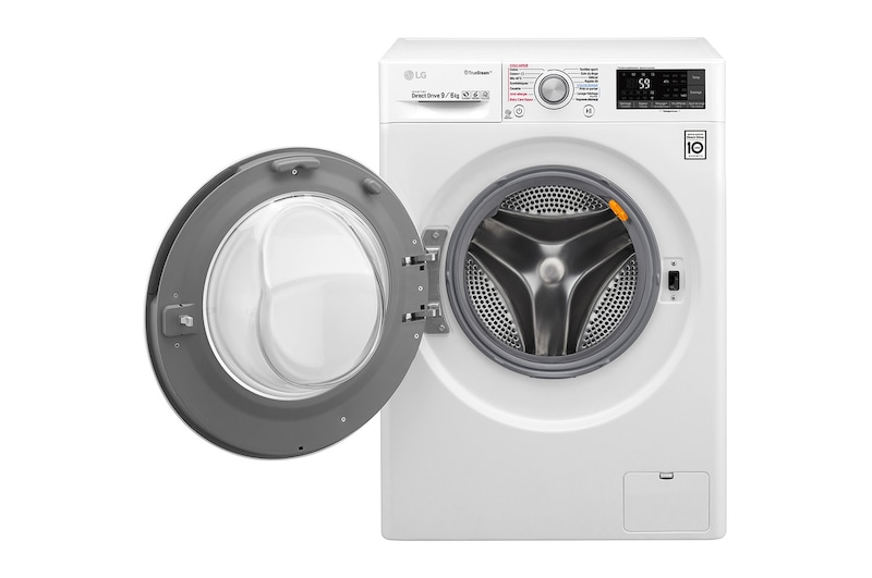LG Lavante-séchante 9/6 KG | TrueSteam™ | EcoHybrid | 6 Motion Direct Drive™ | Wi-Fi | Smart Diagnosis™ | Moteur Direct Drive™ garanti 10 ans, LG F964J71WRH
