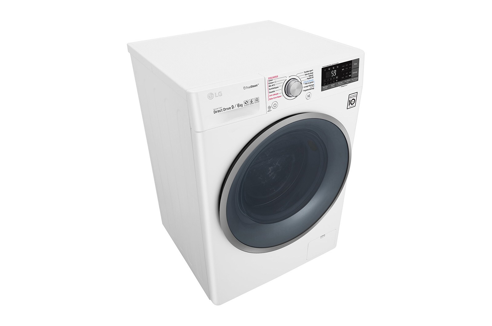 LG Lavante-séchante 9/6 KG | TrueSteam™ | EcoHybrid | 6 Motion Direct Drive™ | Wi-Fi | Smart Diagnosis™ | Moteur Direct Drive™ garanti 10 ans, LG F964J71WRH