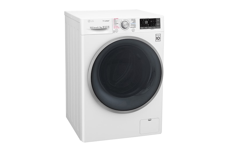 LG Lavante-séchante 9/6 KG | TrueSteam™ | EcoHybrid | 6 Motion Direct Drive™ | Wi-Fi | Smart Diagnosis™ | Moteur Direct Drive™ garanti 10 ans, LG F964J71WRH