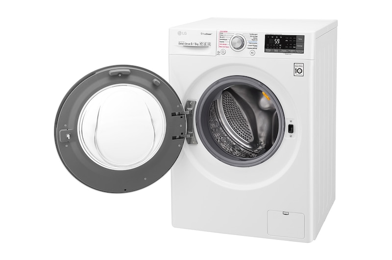 LG Lavante-séchante 9/6 KG | TrueSteam™ | EcoHybrid | 6 Motion Direct Drive™ | Wi-Fi | Smart Diagnosis™ | Moteur Direct Drive™ garanti 10 ans, LG F964J71WRH