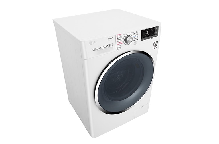 LG Lavante-séchante 9/6 KG | TrueSteam™ | EcoHybrid | 6 Motion Direct Drive™ | Wi-Fi | Smart Diagnosis™ | Moteur Direct Drive™ garanti 10 ans , LG F964J72WRH