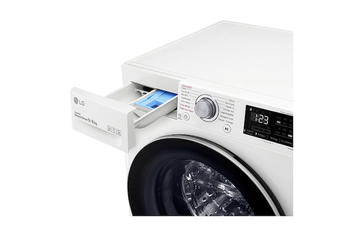 LG Lavante-séchante 9/6 kg - 68L | Smart Diagnosis™ I Moteur intelligent AI Direct Drive garanti 10 ans, LG F964V31WRS