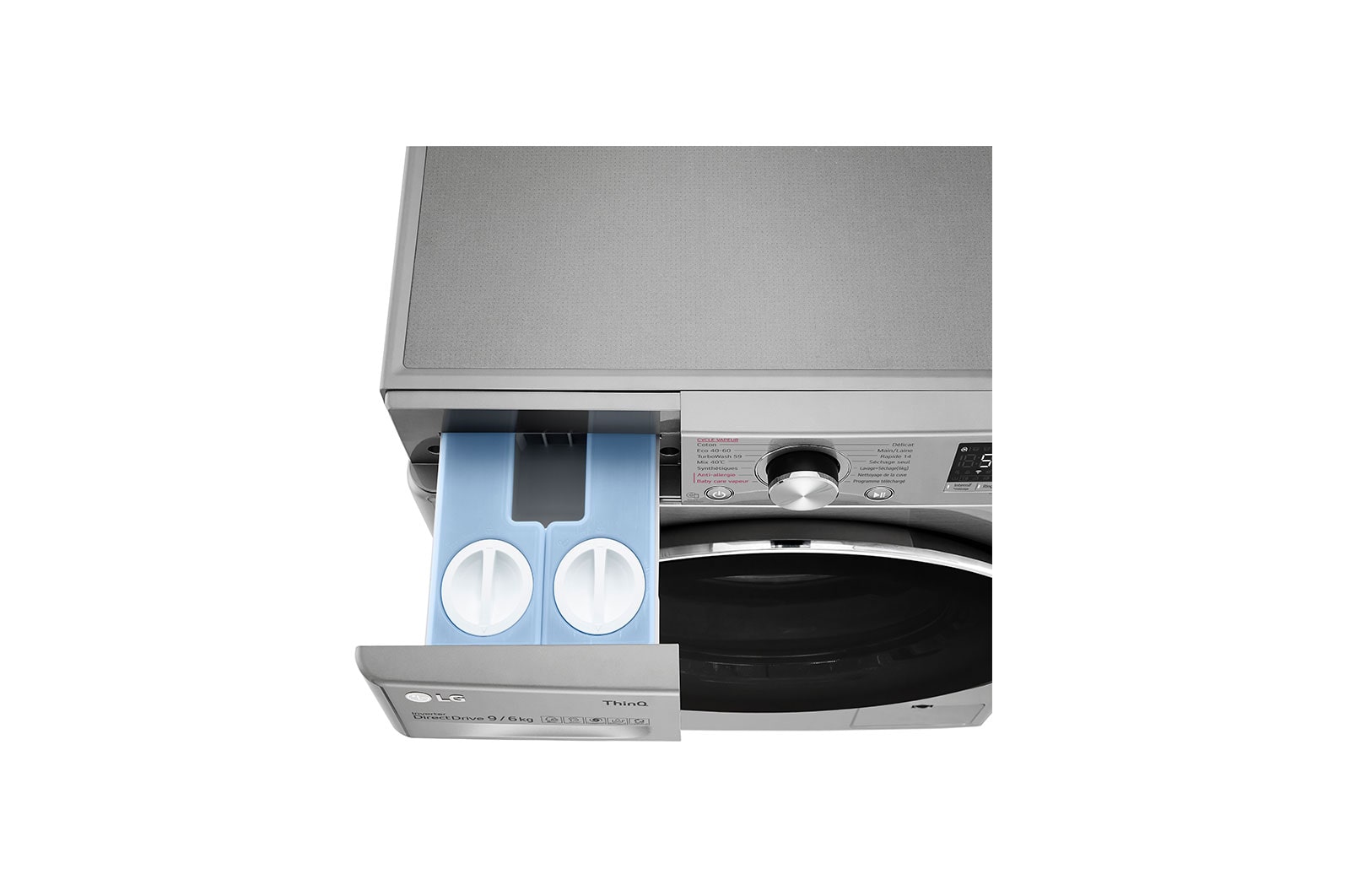 LG Lavante-séchante 9/6 kg - 68L | AI Direct Drive™ | Dosage automatique | Moteur Direct Drive™ garanti 10 ans, LG F964V52IRSA