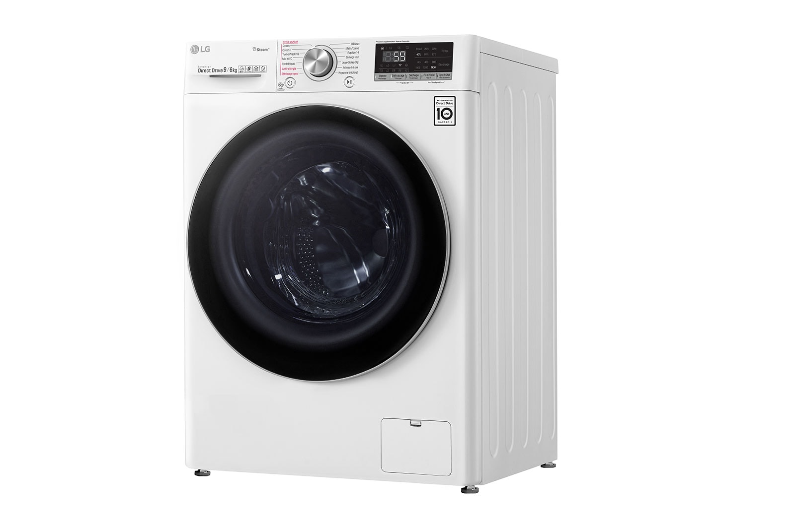 LG Lavante-séchante 9/6 KG - 68L | 6 Motion Direct Drive™ | Moteur Direct Drive™ garanti 10 ans | TurboWash™ | AIDD™ | Steam+™ | 52/71dB | A, LG F964V71WRH