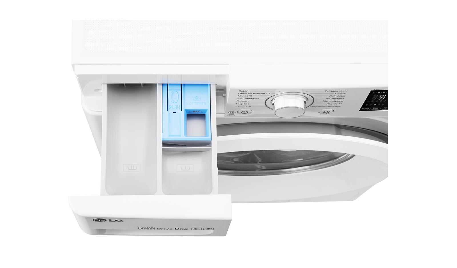 LG Lave-Linge 9KG  |1200 tours | 6 Motion Direct Drive™ | Smart Diagnosis™ | Moteur Direct Drive™ – Garanti 10 ans , LG FH2U2VFN3