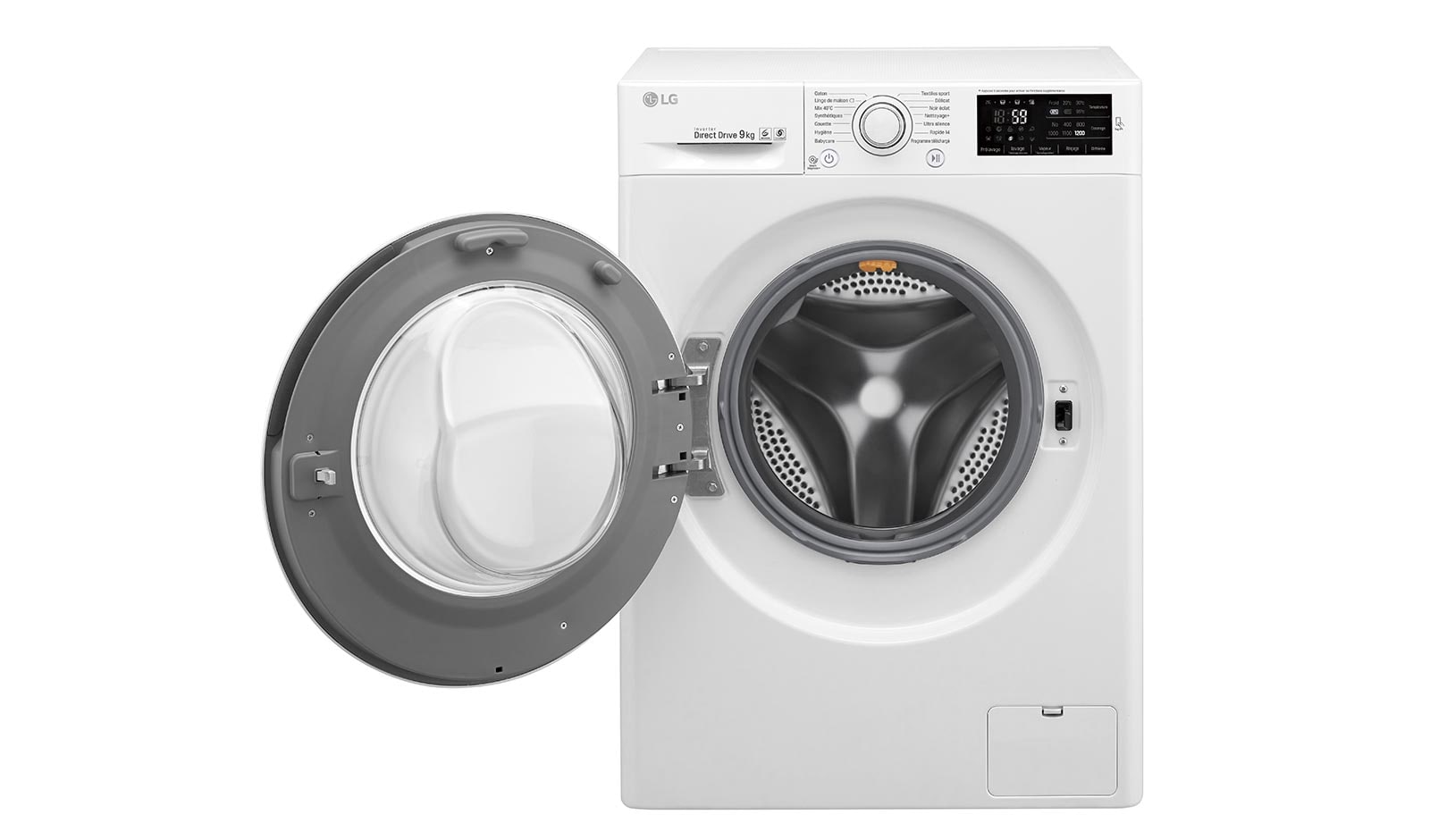LG Lave-Linge 9KG  |1200 tours | 6 Motion Direct Drive™ | Smart Diagnosis™ | Moteur Direct Drive™ – Garanti 10 ans , LG FH2U2VFN3