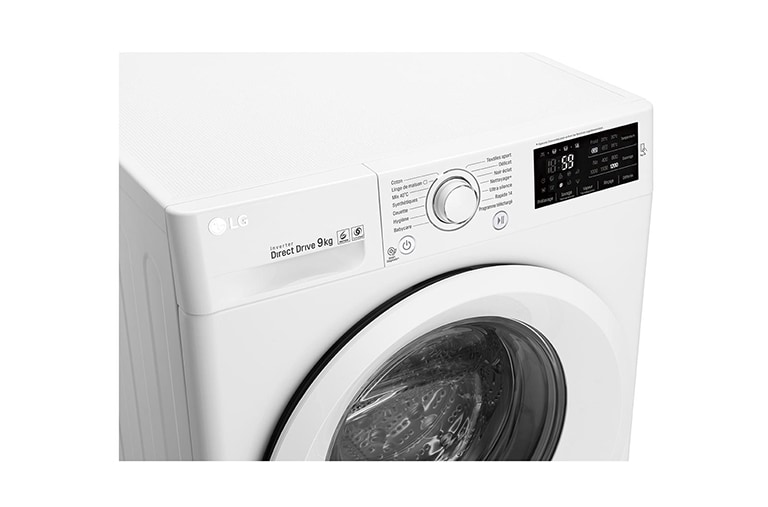 LG Lave-Linge 9KG  |1200 tours | 6 Motion Direct Drive™ | Smart Diagnosis™ | Moteur Direct Drive™ – Garanti 10 ans , LG FH2U2VFN3
