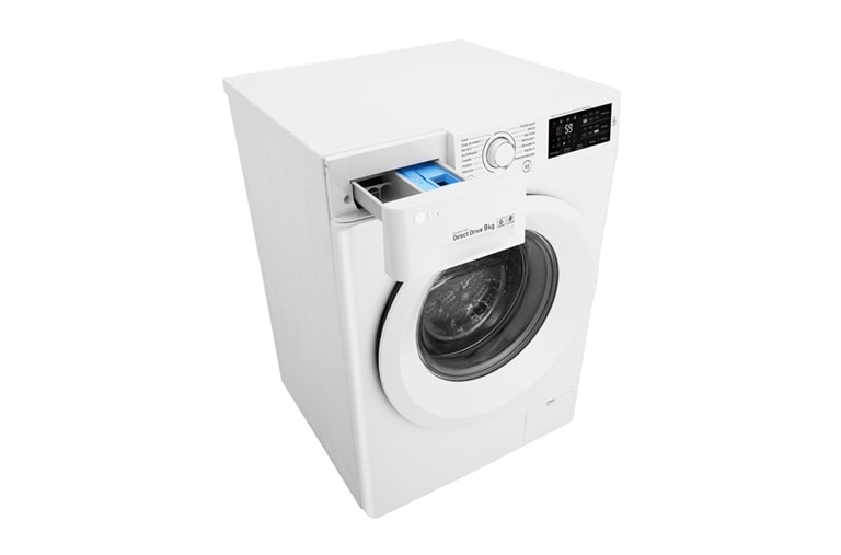 LG Lave-Linge 9KG  |1400 tours | Turbo Wash™ |  6 Motion Direct Drive™ | Smart Diagnosis™ | Moteur Direct Drive™ – Garanti 10 ans , LG FH4U2VFN3