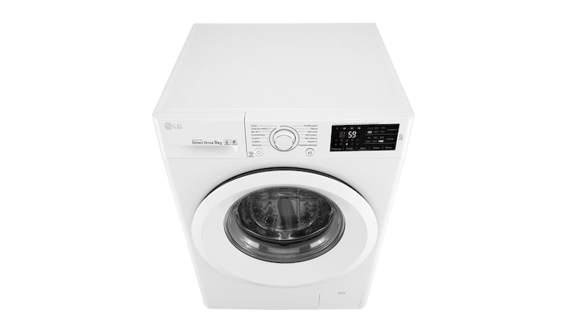LG Lave-Linge 9KG  |1400 tours | Turbo Wash™ |  6 Motion Direct Drive™ | Smart Diagnosis™ | Moteur Direct Drive™ – Garanti 10 ans , LG FH4U2VFN3