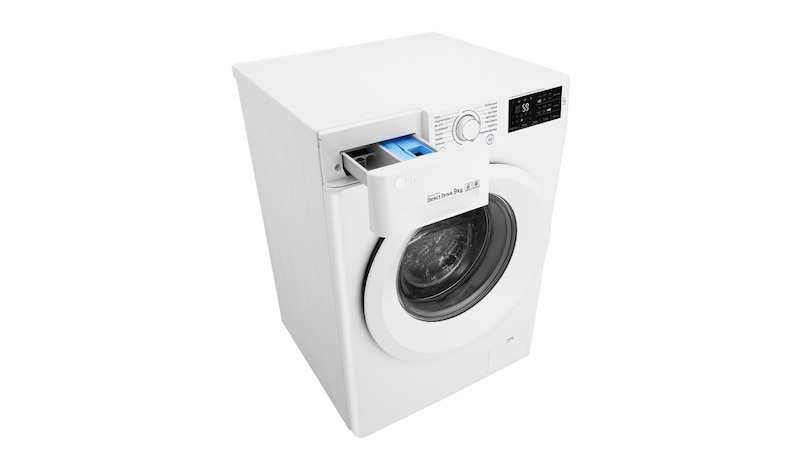 LG Lave-Linge 9KG  |1400 tours | Turbo Wash™ |  6 Motion Direct Drive™ | Smart Diagnosis™ | Moteur Direct Drive™ – Garanti 10 ans , LG FH4U2VFN3