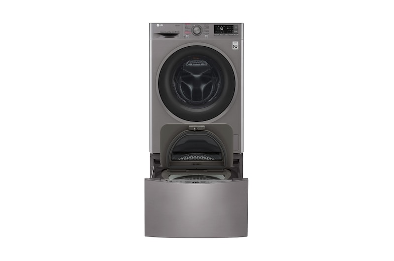 LG TWINWash™MINI LANCEZ DEUX MACHINES SIMULTANÉMENT OU INDÉPENDAMMENT ! Lave-linge 2 KG | 3 Motion Direct Drive™ | Wi-Fi | Smart Diagnosis™ | Moteur Direct Drive™ garanti 10 ans | TWINWash™MINI, LG FM27K5IX | Stone Silver