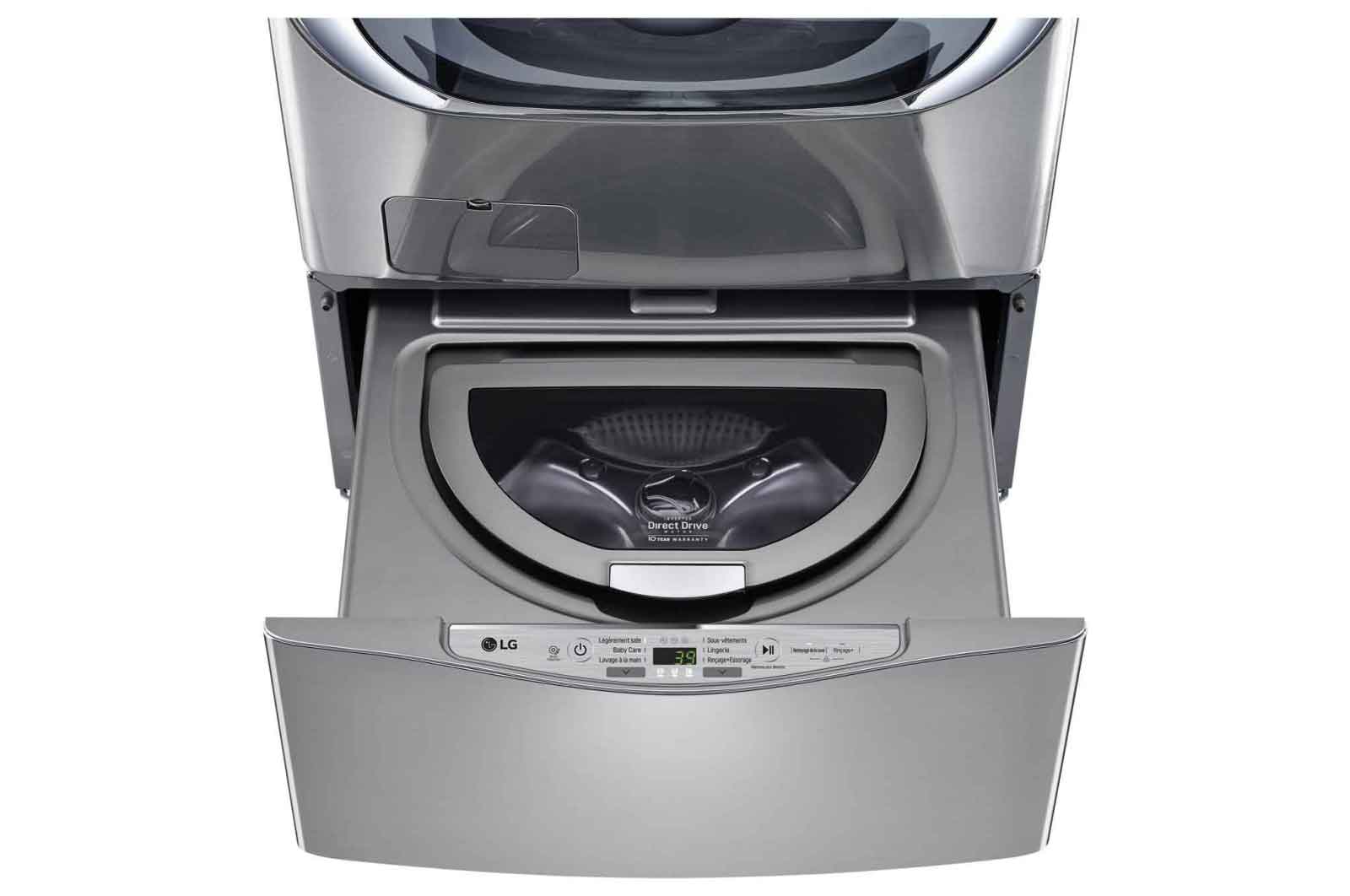 Vue avant de Lave-linge 3,5 KG | 3 Motion Direct Drive™ | Smart Diagnosis™ | Moteur Direct Drive™ garanti 10 ans | LG TWINWash™ Mini LG FM37E1IX