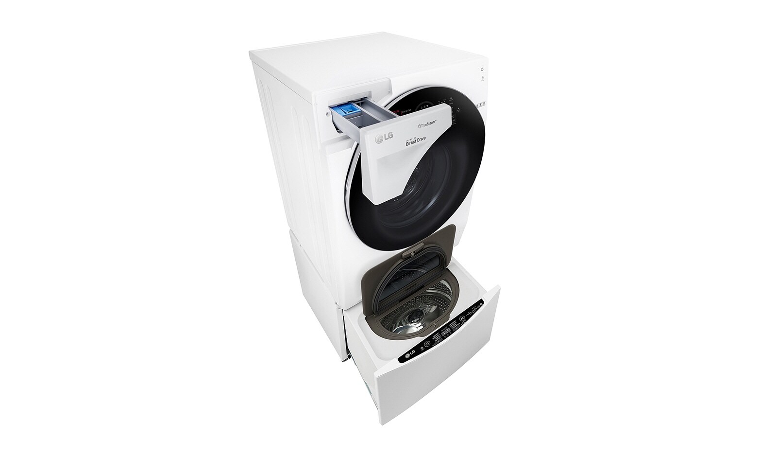 LG TWINWash™ Lave-linge principal 10KG | Mini Lave linge 2KG | TrueSteam™ | TurboWash™ | A+++(-40%) | Wi-Fi | Moteur Direct Drive™ garanti 10 ans, LG T14G1GWHS