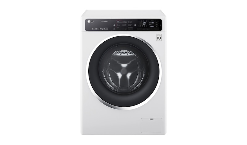 LG Lave-Linge 10KG | TurboWash™ | 6 Motion Direct Drive | Truesteam™ | Bandeau incliné tactile | Finitions chromées | Smart NFC Tag On, LG F14952WHS
