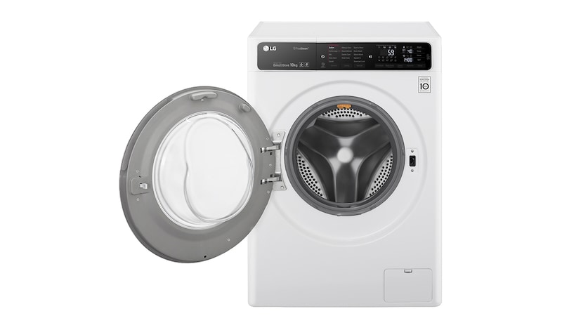 LG Lave-Linge 10KG | TurboWash™ | 6 Motion Direct Drive | Truesteam™ | Bandeau incliné tactile | Finitions chromées | Smart NFC Tag On, LG F14952WHS