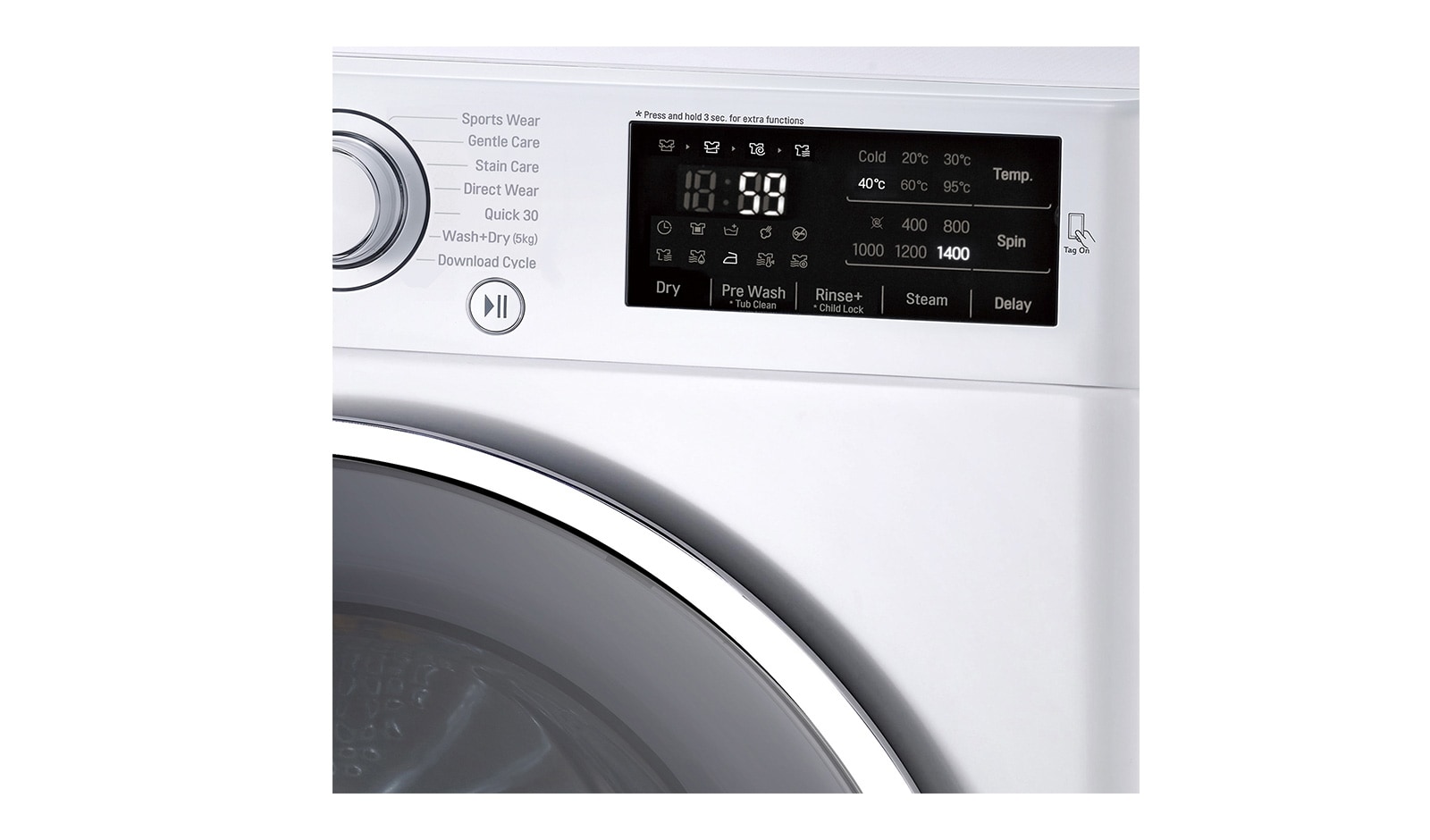 LG Lavante-séchante 8/5KG | 6 Motion™ Direct Drive | EcoHybrid | Smart NFC Tag On | True Steam, LG F14U2TDH1N