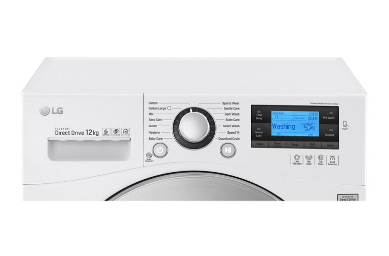 LG Lave-linge 6 Motion Direct Drive 12 Kg en format standard, LG F24962WH
