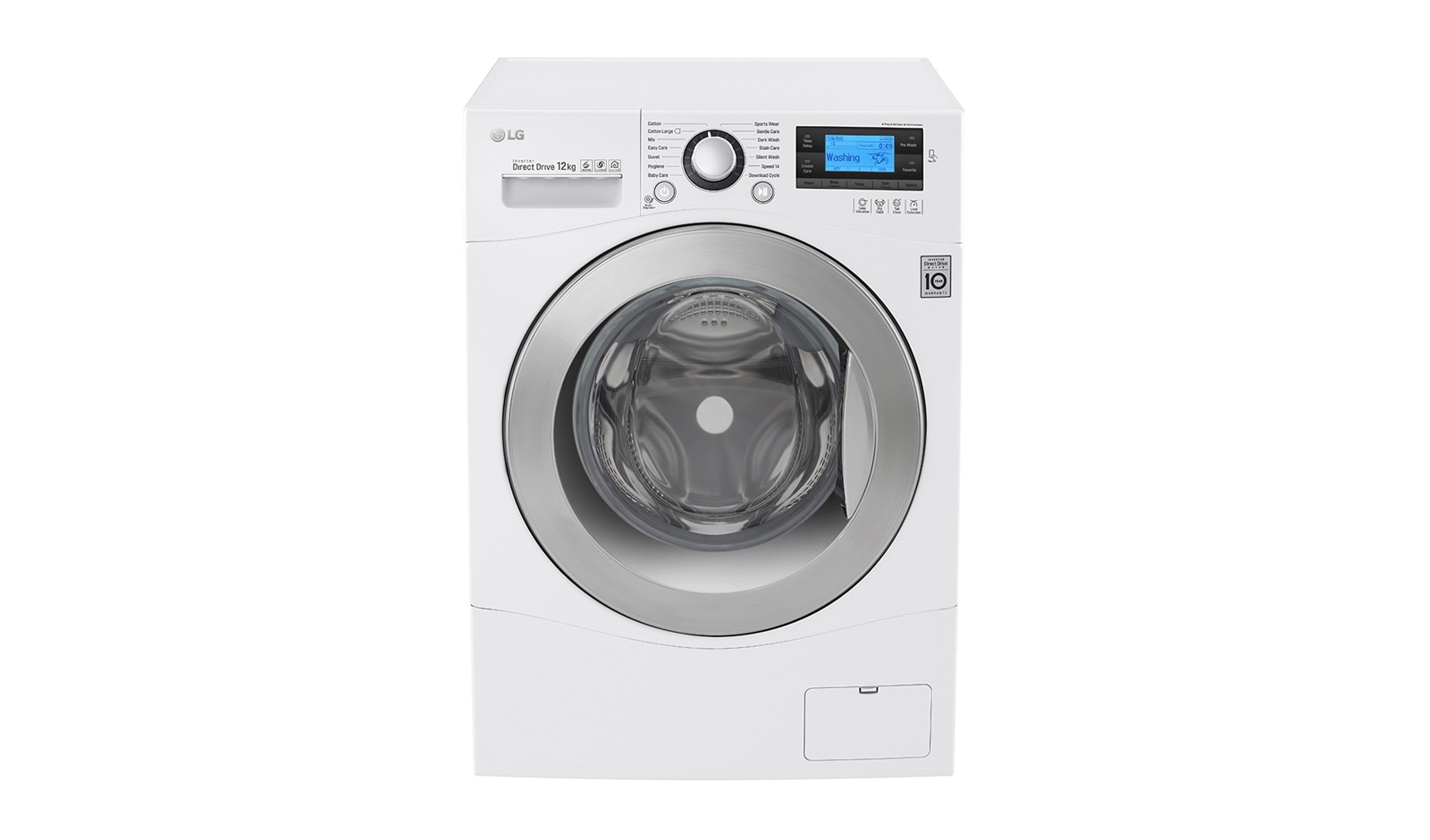 Vue avant de Lave-linge 6 Motion Direct Drive 12 Kg en format standard LG F24962WH