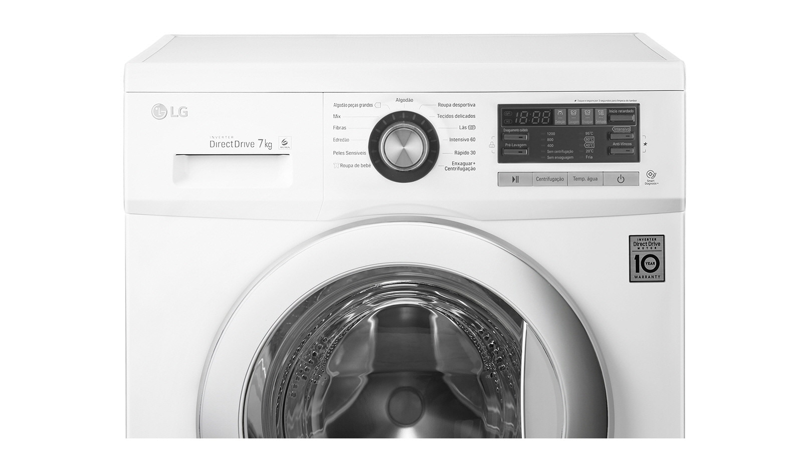 LG Lave-Linge 7KG | 6 Motion™ Direct Drive | A+++, LG F74552WH