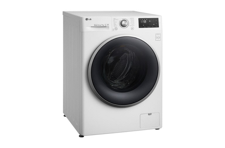 LG Lave-Linge 7KG | TurboWash™ | 6 Motion Direct Drive | Finitions chromées | Smart NFC Tag On, LG F74902WH