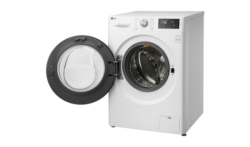 LG Lave-Linge 7KG | TurboWash™ | 6 Motion Direct Drive | Finitions chromées | Smart NFC Tag On, LG F74902WH